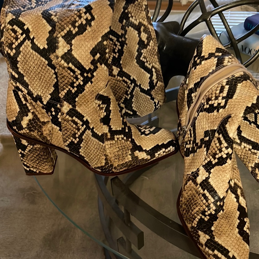 Women’s Vince Canute snake skin over the knee boots